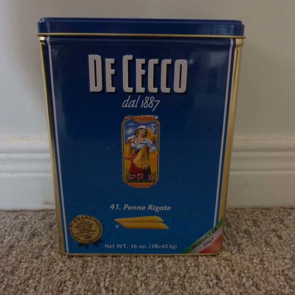 DE CECCO dal 1887, 41. Penne Rigate pasta, collector's tin (empty)